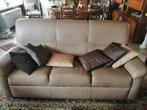 lederen 3 zit, Huis en Inrichting, Zetels | Zetels en Chaises Longues, Ophalen, Minder dan 75 cm, 150 tot 200 cm, Driepersoons