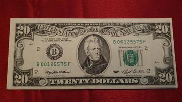 20-Dollar biljetten USA - UNC - per vijf stuks = 195 euro beschikbaar voor biedingen