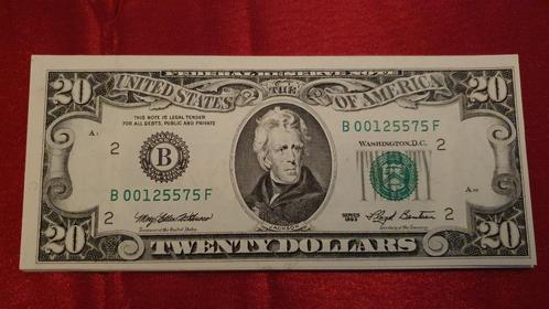 20-Dollar biljetten USA - UNC - per vijf stuks = 195 euro, Postzegels en Munten, Bankbiljetten | Amerika, Noord-Amerika, Ophalen