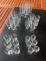 Zeldzaam vintage wijnglazen servies, 30 delig, 5 modellen, Ophalen