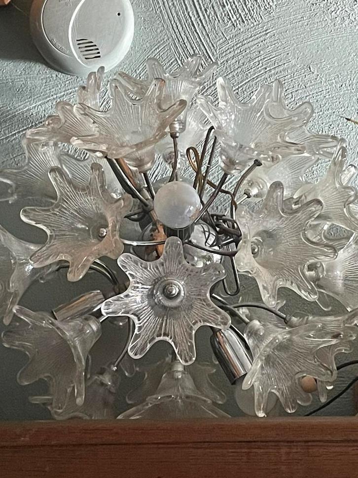 Lustre spoutnik ancien/vintage-lourd-tb état!! No envoi, Huis en Inrichting, Lampen | Plafondlampen, Gebruikt, Overige materialen