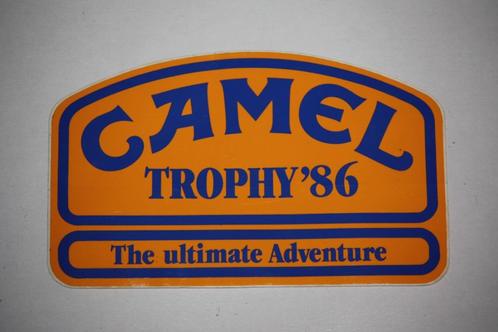 Autocollant vintage Camel Trophy '86 - L'aventure ultime, Collections, Autocollants, Neuf, Marque, Enlèvement ou Envoi