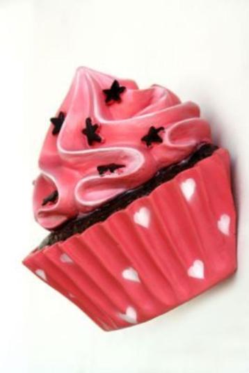 Cupcake 66 cm - decoratie cupcake jumbo polyester beschikbaar voor biedingen