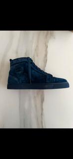 Christian Louboutin Louis Orlato Navy Suède – maat 41,5, Ophalen, Christian louboutin, Blauw, Zo goed als nieuw