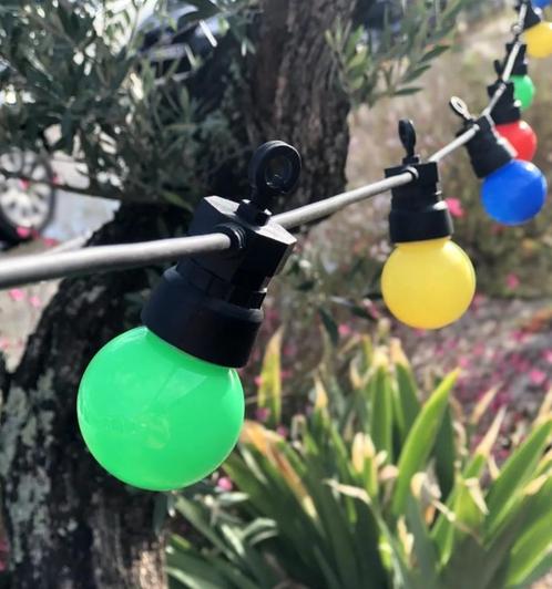 5,7m kleurrijke tuin lichtslinger / guirlandes, Tuin en Terras, Buitenverlichting, Zo goed als nieuw, Overige typen, 50 tot 250 watt