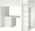 Stapelbed met bureau_IKEA Smastad, Kinderen en Baby's, Kinderkamer | Stapelbedden en Hoogslapers, Ophalen, Gebruikt, Stapelbed