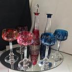 Val Saint Lambert glazen & karaf Gekleurd Kristal✨😍🎁👌, Antiek en Kunst, Ophalen of Verzenden