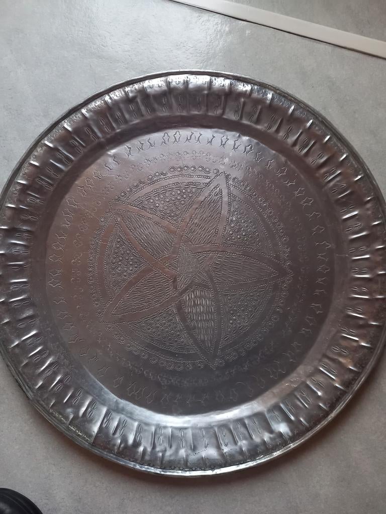 Grand plateau, Enlèvement, Comme neuf, Rond, Métal