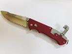 Vintage Gerber Hinderer Rescue Red handle knife with multi t, Neuf