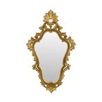 Italiaanse Klassieke Kuifspiegel Goud Barok Rococo 57cm, Minder dan 50 cm, Gebruikt, Ophalen of Verzenden, Nvt