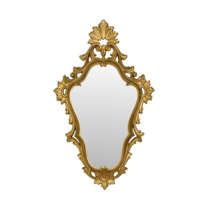 Italiaanse Klassieke Kuifspiegel Goud Barok Rococo 57cm, Maison & Meubles, Accessoires pour la Maison | Miroirs, Utilisé, Moins de 50 cm