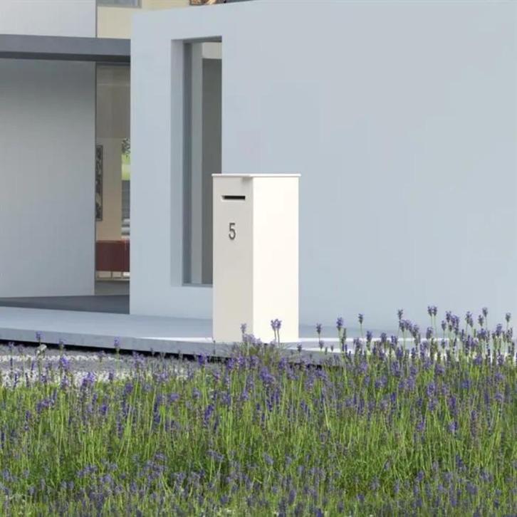 aluminium (pakket)brievenbus CASE - in elke ral-kleur, Tuin en Terras, Brievenbussen, Nieuw, Staande brievenbus, Aluminium, Verzenden