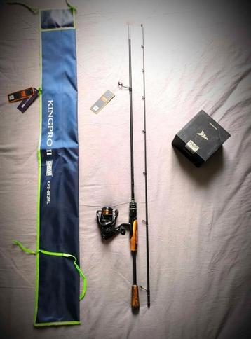 Kingpro set: 200cm-3,5/15gr + Zephyr haspel + nylon  beschikbaar voor biedingen