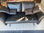 Lederen zetel :Koinor 170/80 zwart, Huis en Inrichting, Ophalen, Gebruikt, 150 tot 200 cm, Tweepersoons