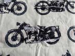 Lichtgrijze tricot met moto-print - 80x40 cm, Nieuw, Ophalen of Verzenden, 30 tot 120 cm, Grijs