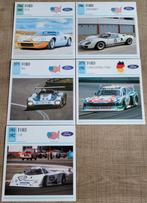 Race-auto's Ford: 5 verzamelkaarten (jaren '60-'70-'80), Enlèvement ou Envoi, Utilisé, Voitures