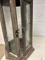 Vintage houten tuinlantaarn, Ophalen, Gebruikt, Hout, Staande lamp