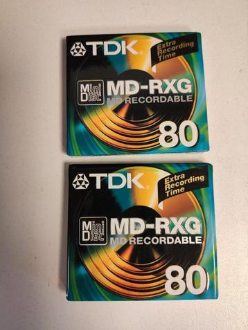 deux minidisques scellés TDK MD-RXG 80