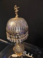 Bladgouden Kristallen lamp, Antiek en Kunst, Antiek | Verlichting, Ophalen of Verzenden