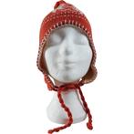 Kinder eskimo muts oranje creme one size, Kinderen en Baby's, Kinderkleding | Mutsen, Sjaals en Handschoenen, Ophalen of Verzenden