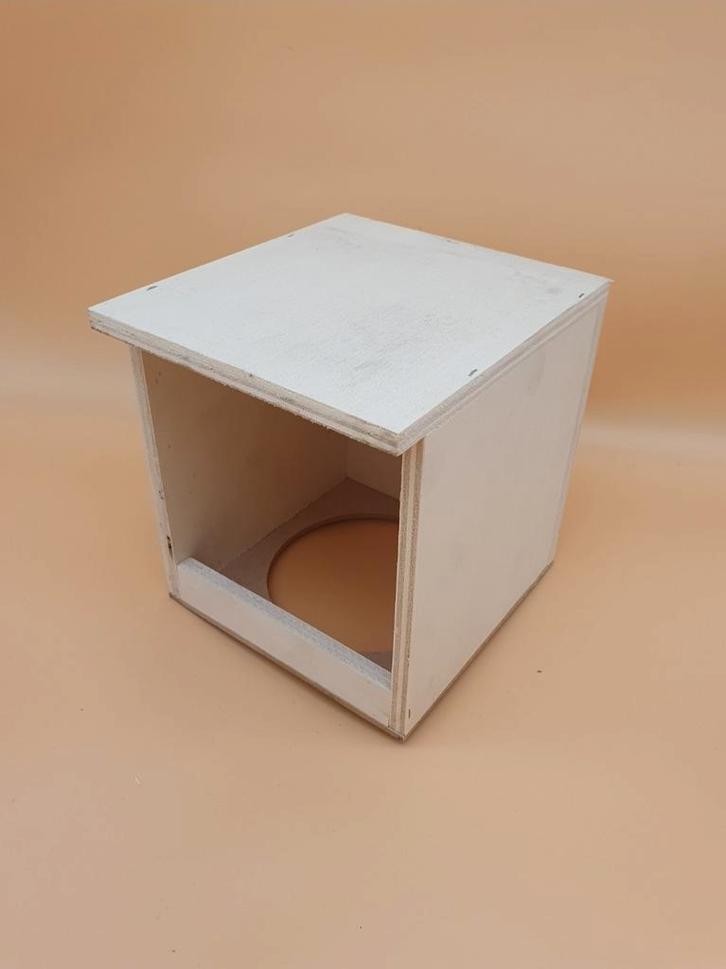 Kanarie Nestkast Hout 13x13x15cm, Dieren en Toebehoren, Vogels | Toebehoren, Nieuw, Ophalen