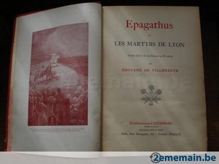 Epagathus of de martelaren van Lyon, Edouard de Villeneuve, Antiek en Kunst, Antiek | Boeken en Manuscripten, Ophalen