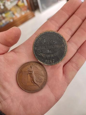 Gedenkpenning Expo 1867 Paris incl originele doosje beschikbaar voor biedingen