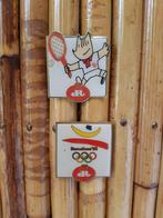 Twee vintage 1992 pins Olympische Spelen van Barcelona, Merk, Gebruikt, Ophalen of Verzenden, Speldje of Pin