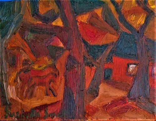 Gustave Franciscus De Smet '' Paardjes in het bos " olieverf, Antiek en Kunst, Kunst | Schilderijen | Modern, Verzenden