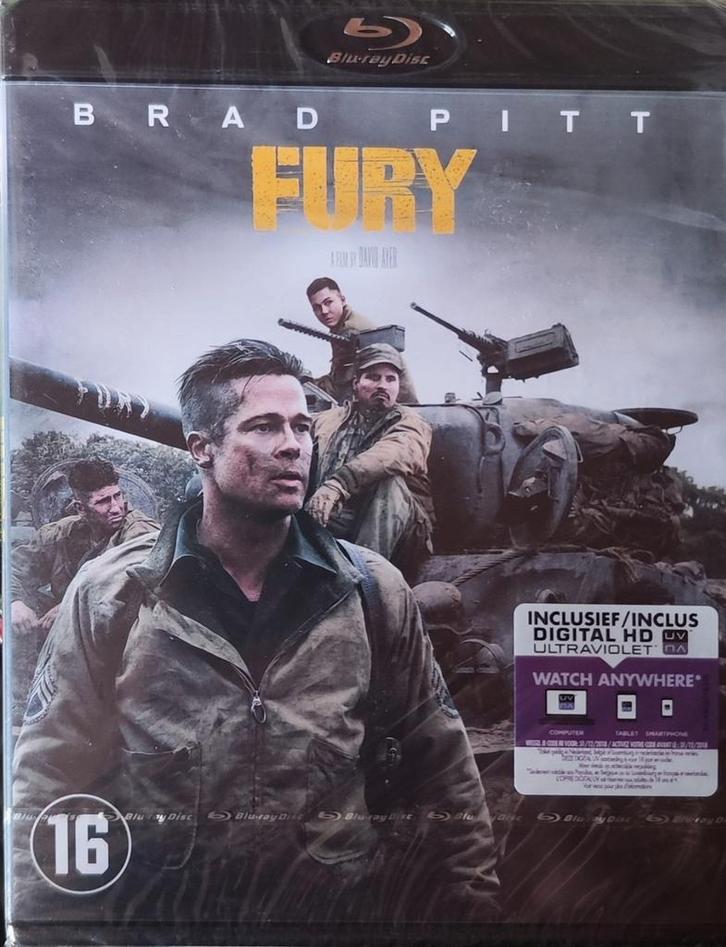 Fury Blu-ray Brad Pitt WW2 mastered 4K nieuw sealed, Cd's en Dvd's, Blu-ray, Nieuw in verpakking, Ophalen of Verzenden