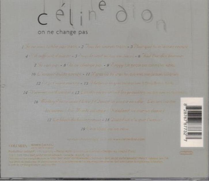Céline Dion - On Ne Change Pas, Cd's en Dvd's, Cd's | Pop, Gebruikt, Ophalen of Verzenden
