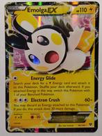 Pokémonkaart Emolga EX XY Base Set 46/146 Holo, Hobby en Vrije tijd, Verzamelkaartspellen | Pokémon, Gebruikt, Ophalen of Verzenden
