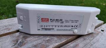 Meanwell PLC-60-20 AC-DC Single output LED driver CC disponible aux enchères