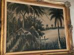 Zwart-wit schilderij Congolees, Antiek en Kunst, Ophalen