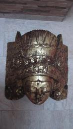 GRAND MASQUE EN BOIS INDONESIEN PIECE UNIQUE 50 X 55 CM, Enlèvement