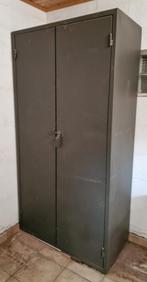 Kast metaal - zwaar - Br 100 x H 195 x D 50 cm, Ophalen, Gebruikt, Meerdere deuren, 50 tot 100 cm
