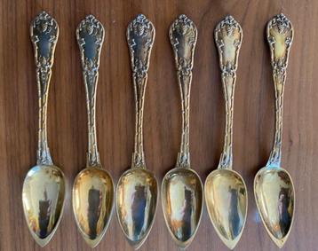zilver Zes vermeil theelepels Philippe BERTHIER na 1838 beschikbaar voor biedingen