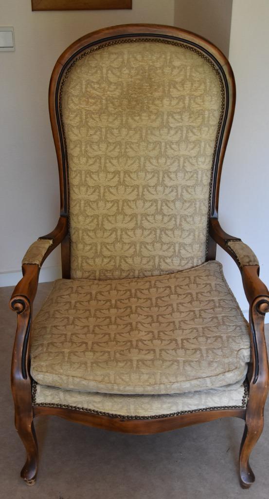 Antieke houten armstoel / zetel, Antiek en Kunst, Antiek | Meubels | Stoelen en Sofa's, Ophalen