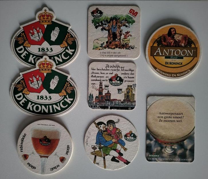 bierviltjes Antwerpen antoon de koninck Schelde GVA olleke, Verzamelen, Biermerken, Zo goed als nieuw, Viltje(s), De Koninck, Ophalen of Verzenden