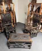 TOP!! Afrikaanse set: 2 zetels + tafel, Chokwe stam, Angola, Antiek en Kunst, Ophalen