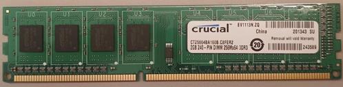 2GB DDR3 RAM geheugen voor desktop, Computers en Software, RAM geheugen, Zo goed als nieuw, Desktop, 2 GB, DDR3, Ophalen of Verzenden