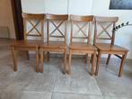 4 INGOLF stoelen ikea, Huis en Inrichting, Stoelen, Ophalen, Gebruikt, Bruin, Klassiek, landelijk