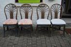 4 tuinstoelen van rotan, Ophalen, Gebruikt, Rotan