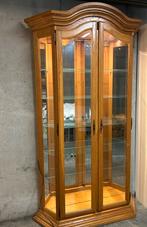 Glazen vitrinekast met ingebouwde lichten, Huis en Inrichting, Kasten | Vitrinekasten, Ophalen, Gebruikt