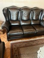 Bank en zetel leer., Ophalen, Leer