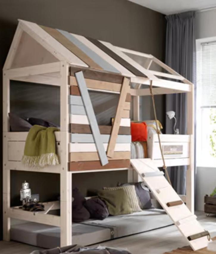 Doorgroeislaapkamer lifetime boomhut, Kinderen en Baby's, Kinderkamer | Stapelbedden en Hoogslapers, Zo goed als nieuw, Halfhoogslaper