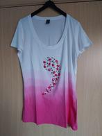 Nieuwe wit roze t-shirt maat S, Vêtements | Femmes, T-shirts, Manches courtes, Taille 36 (S), Enlèvement ou Envoi, Blanc