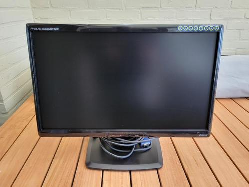 Iiyama LCD monitor 22" met ingebouwde speakers, Informatique & Logiciels, Moniteurs, Utilisé, 61 à 100 Hz, DVI, VGA, Haut-parleurs intégrés
