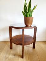Art Deco ronde bijzettafel of plantentafel, hout, Antiek en Kunst, Ophalen