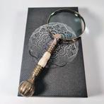 verzilverde loep vergrootglas met parelmoer., Ophalen of Verzenden